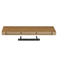 Mensola da Parete con Fessura Porta Chiavi Consolle da Muro 80 x 24 cm Effetto Noce [en.casa]