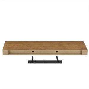 Mensola da Parete con Fessura Porta Chiavi Consolle da Muro 80 x 24 cm Effetto Noce [en.casa]