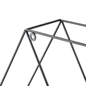 Mensola da Parete Esagonale in Metallo con 4 Ripiani Portaoggetti in Legno [en.casa]