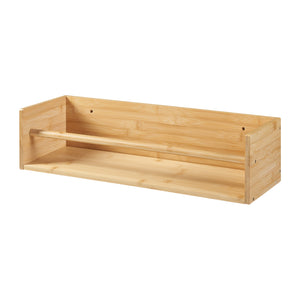 Mensola da Muro Flå Capovolta Appendiabiti da Parete - Bambù Naturale [en.casa]