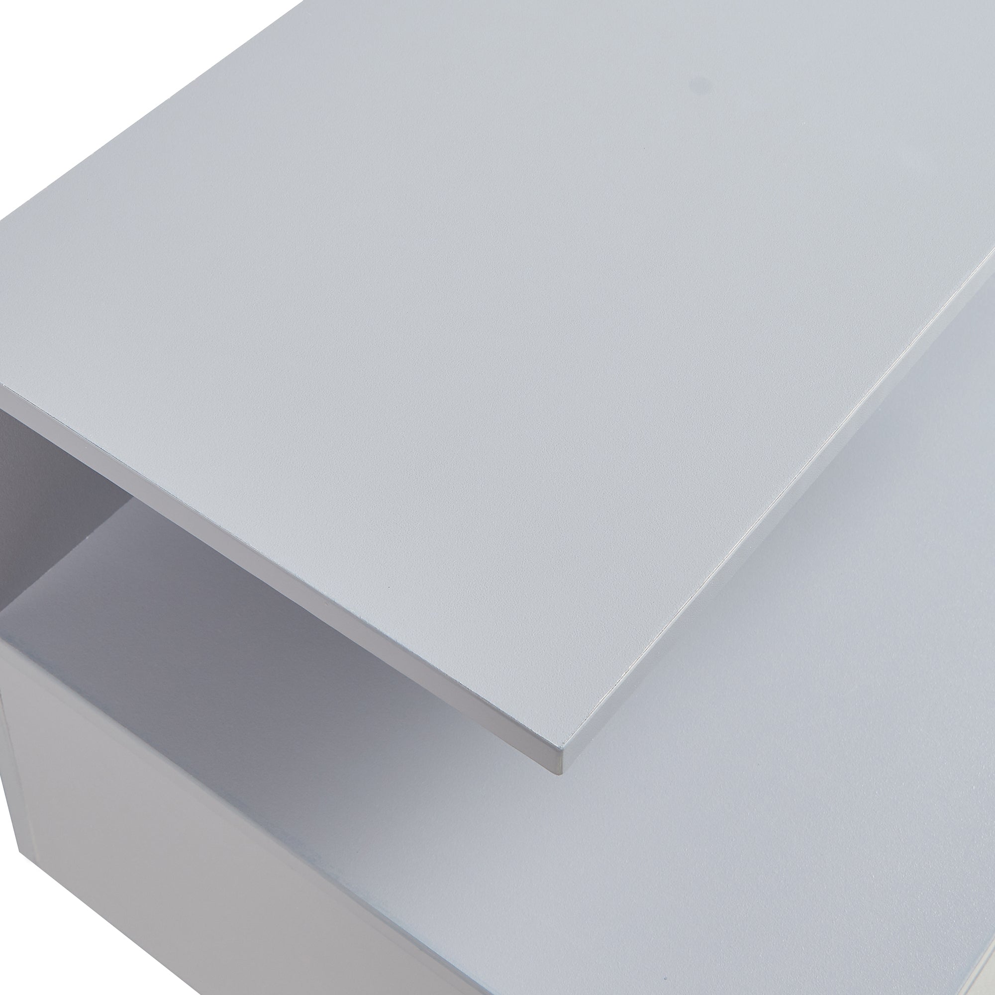 Comodino da Parete Amberg con Cassetto e Ripiani 40x35x31 cm - Grigio Chiaro [en.casa]