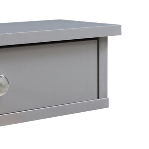 Mensola da Parete Geeste Comodino Sospeso con 2 Cassetti 60 x 15 x 10 cm - Grigio Chiaro [en.casa]