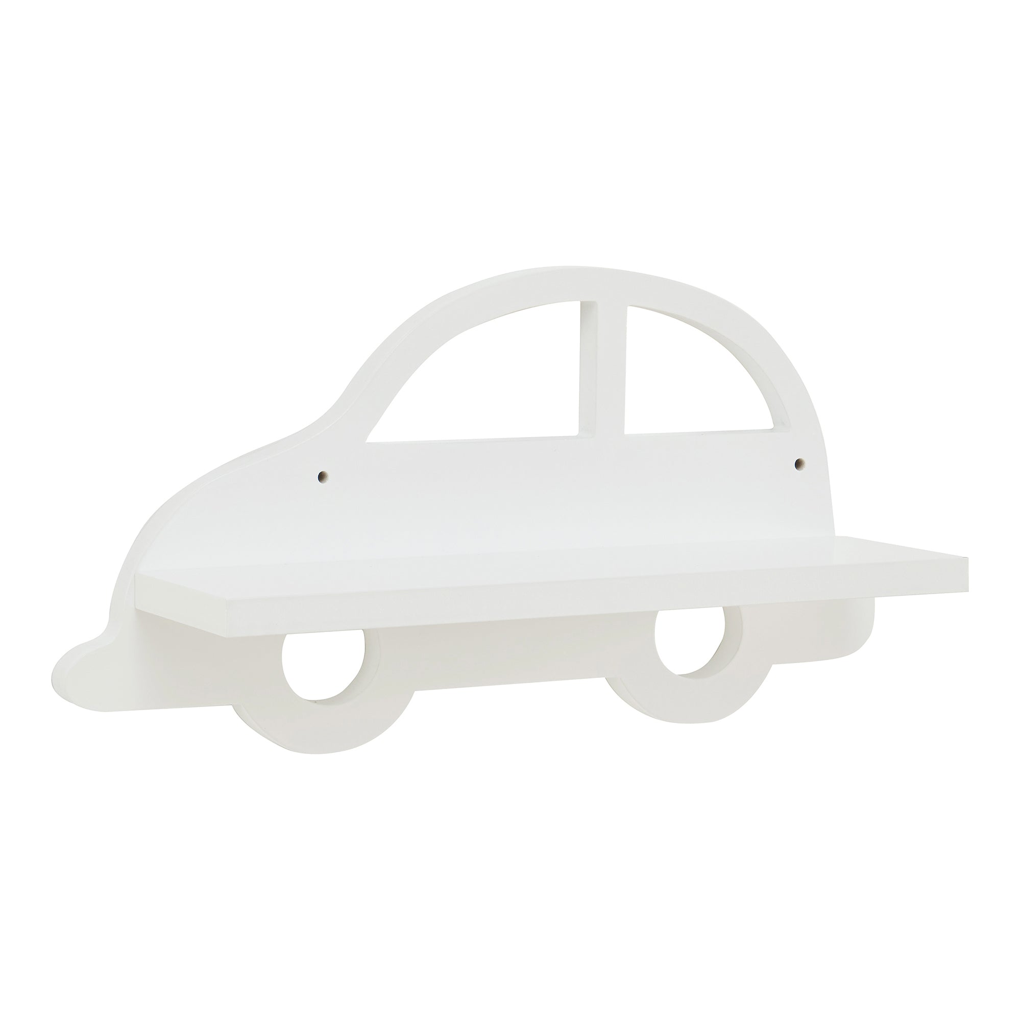 Mensola Skanderborg per Cameretta Sostegno Consolle Decorativo a Forma di Automobile - Bianco [en.casa]