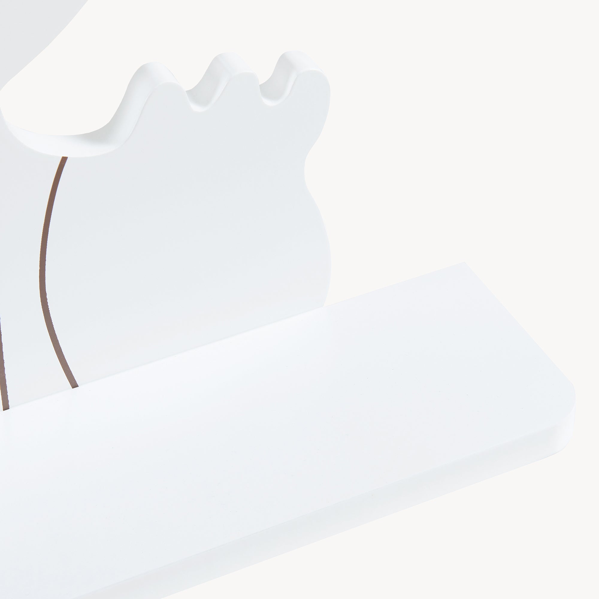 Mensola da Parete Korsør per Bambini Consolle Pensile Design Leone - Bianco [en.casa]