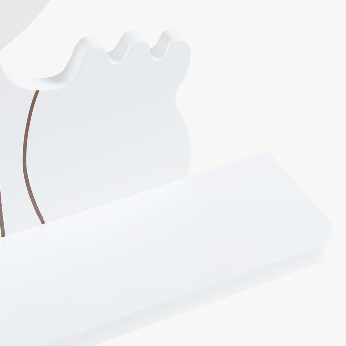 Mensola da Parete Korsør per Bambini Consolle Pensile Design Leone - Bianco [en.casa]