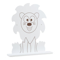 Mensola da Parete Korsør per Bambini Consolle Pensile Design Leone - Bianco [en.casa]