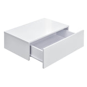 Mensola a muro per camera da letto con 1 cassetto laccato bianco 46 cm 03_0001798