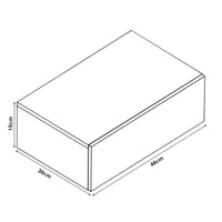 Set di 2 Comodini da Parete con Cassetto 46x30x15 cm Effetto Cemento [en.casa]