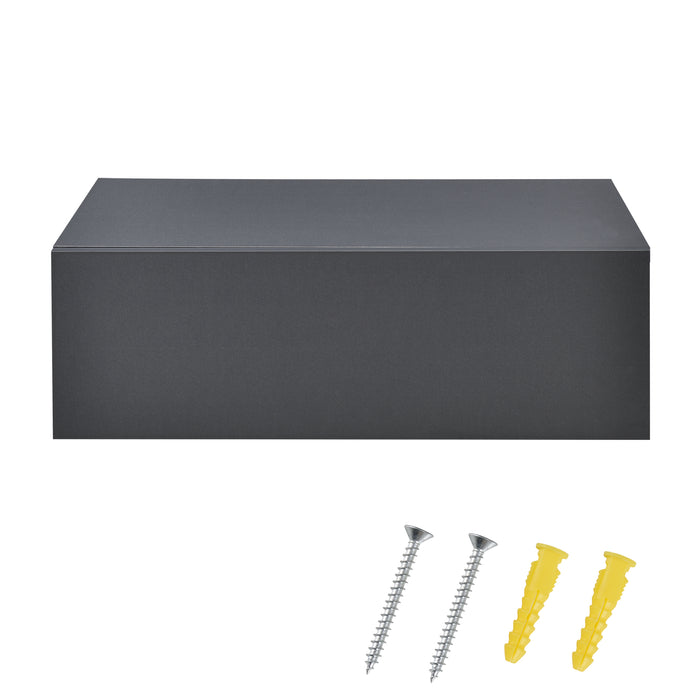 Set di 2 Comodini da Parete con Cassetto 46x30x15 cm Effetto Cemento / Grigio Scuro [en.casa]