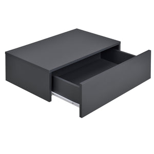 Set di 2 Comodini da Parete con Cassetto 46x30x15 cm Grigio Scuro [en.casa]