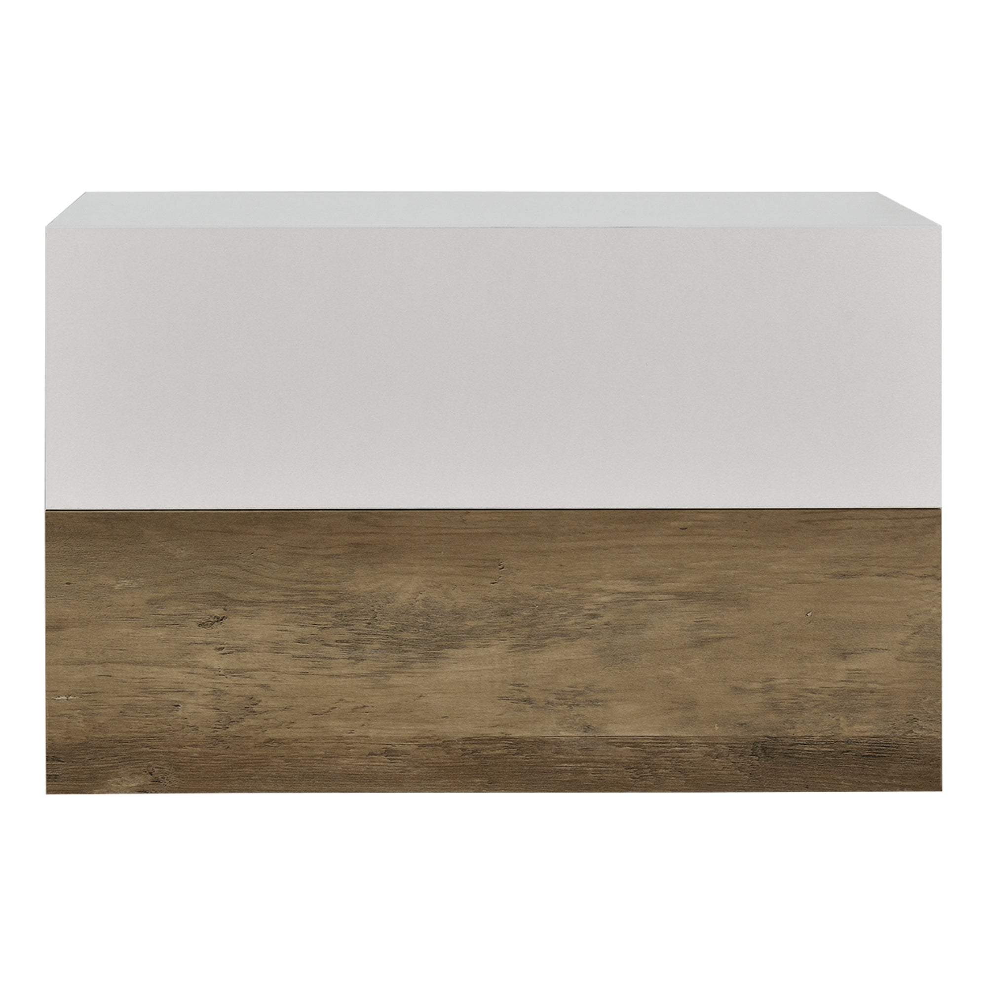Set di 2 Comodini da Parete con Cassetto 46x30x15 cm Effetto Legno / Bianco Opaco [en.casa]