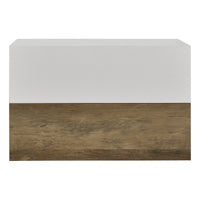 Set di 2 Comodini da Parete con Cassetto 46x30x15 cm Effetto Legno / Bianco Opaco [en.casa]