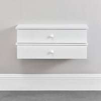 Set di 2 Mensole da Parete con Scomparto Chiuso 60 x 24 x 12,6 cm - Bianco [en.casa]