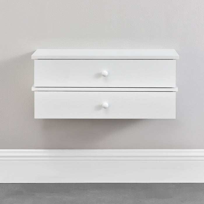 Set di 2 Mensole da Parete con Scomparto Chiuso 60 x 24 x 12,6 cm - Bianco [en.casa]