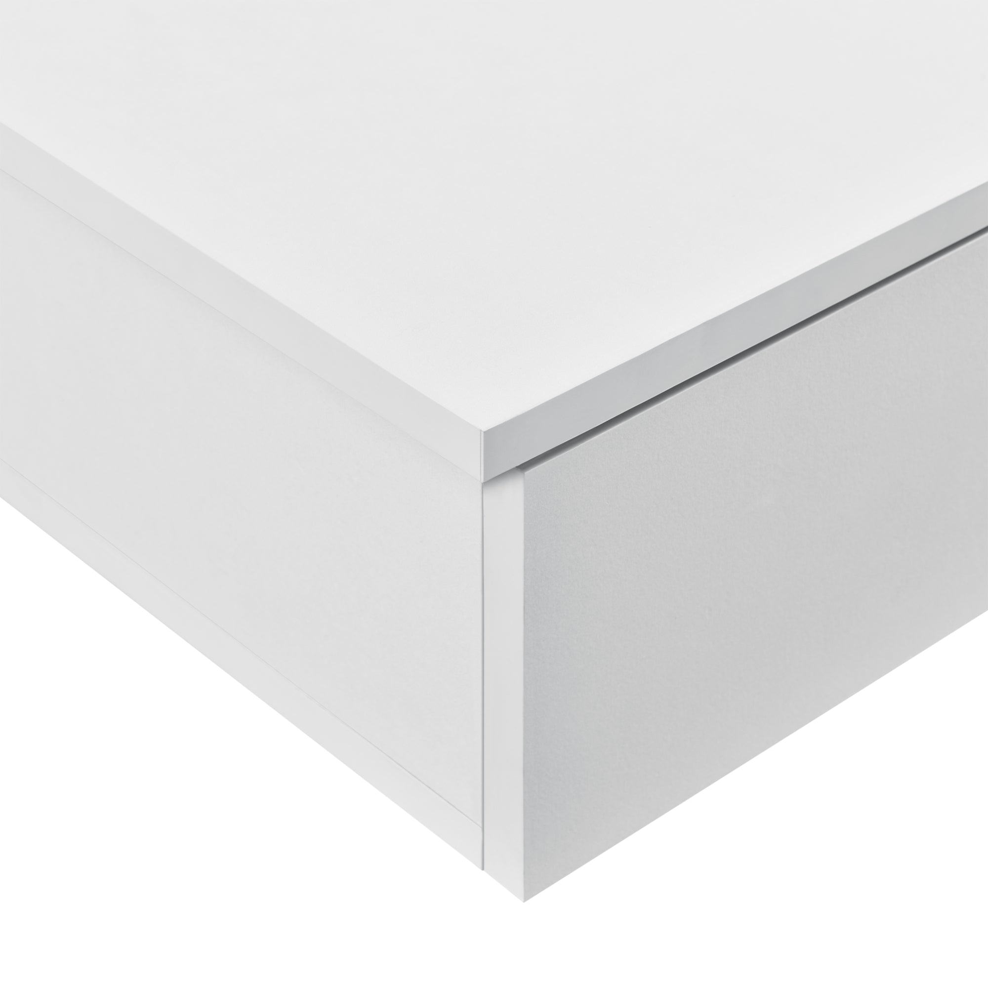 Set di 2 Mensole da Parete con Scomparto Chiuso 60 x 24 x 12,6 cm - Bianco [en.casa]