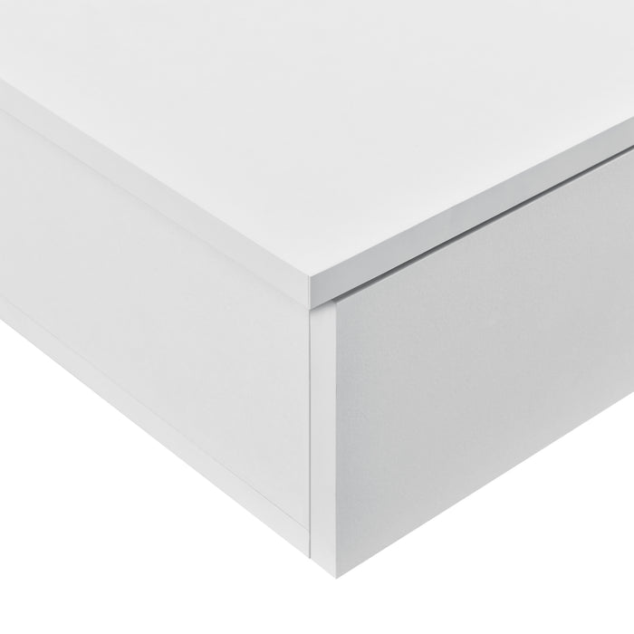 Set di 2 Mensole da Parete con Scomparto Chiuso 60 x 24 x 12,6 cm - Bianco [en.casa]
