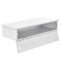 Set di 2 Mensole da Parete con Scomparto Chiuso 60 x 24 x 12,6 cm - Bianco [en.casa]