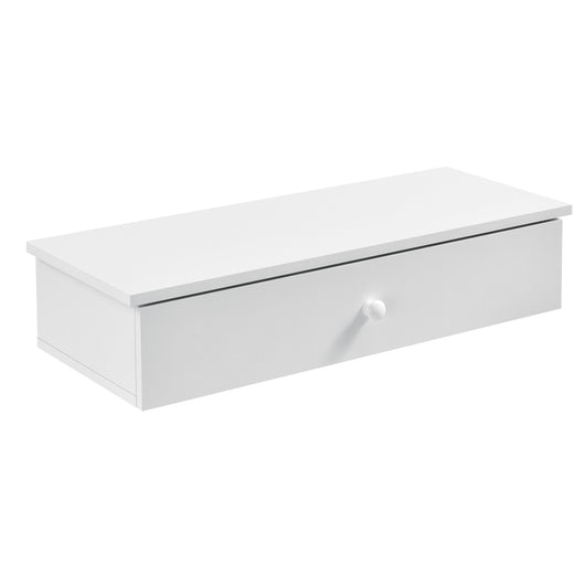 Mensola da Parete con Anta Ribaltabile e Scomparto Chiuso 60 x 24 x 12,6 cm - Bianco [en.casa]