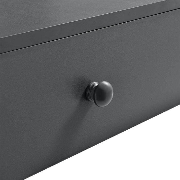 Set di 2 Mensole da Parete con Scomparto Chiuso 60 x 24 x 12,6 cm - Grigio Scuro [en.casa]