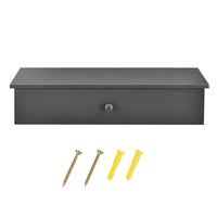 Set di 2 Mensole da Parete con Scomparto Chiuso 60 x 24 x 12,6 cm - Grigio Scuro [en.casa]