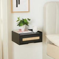 Mensola da Parete Ljuredsø con Cassetto Integrato 40 x 30 x 16,5 cm - Nero [en.casa]