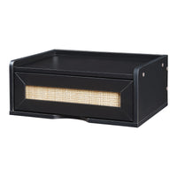 Mensola da Parete Ljuredsø con Cassetto Integrato 40 x 30 x 16,5 cm - Nero [en.casa]