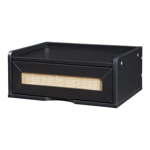 Mensola da Parete Ljuredsø con Cassetto Integrato 40 x 30 x 16,5 cm - Nero [en.casa]