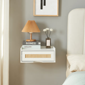 Mensola da Parete Ljuredsø con Cassetto Integrato 40 x 30 x 16,5 cm - Bianco [en.casa]