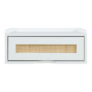 Mensola da Parete Ljuredsø con Cassetto Integrato 40 x 30 x 16,5 cm - Bianco [en.casa]