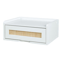 Mensola da Parete Ljuredsø con Cassetto Integrato 40 x 30 x 16,5 cm - Bianco [en.casa]