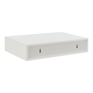 Set Bokn di 2 Mensole con Cassetto Integrato 40 x 24 x 8 cm Bambù - Bianco [en.casa]