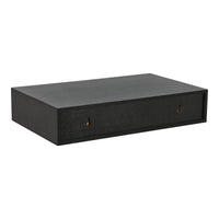 Mensola Bokn con Cassetto Integrato 40 x 24 x 8 cm Bambù Nero [en.casa]