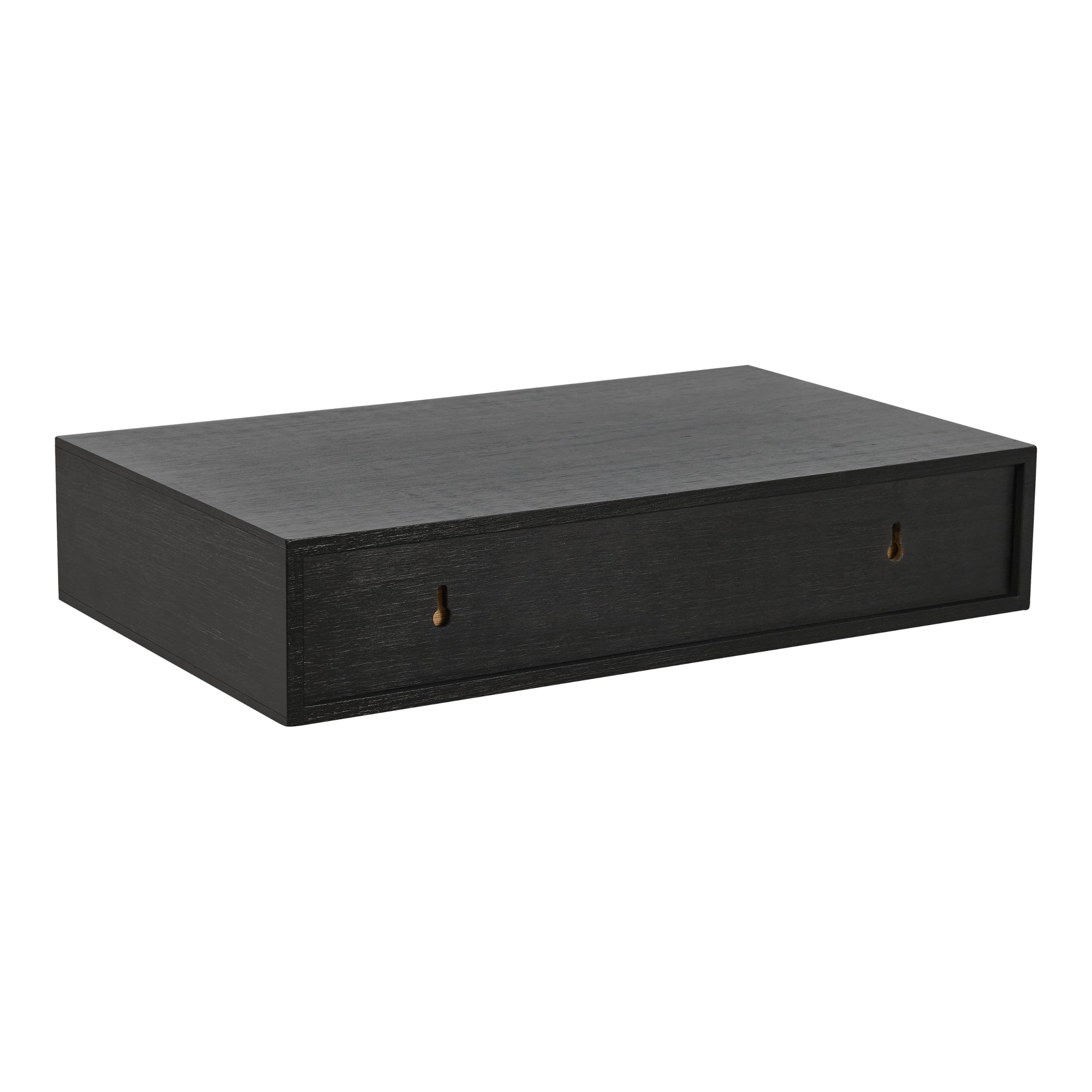 Mensola Bokn con Cassetto Integrato 40 x 24 x 8 cm Bambù Nero [en.casa]