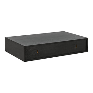 Mensola Bokn con Cassetto Integrato 40 x 24 x 8 cm Bambù Nero [en.casa]