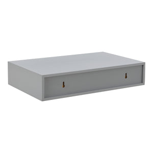 Set Bokn di 2 Mensole con Cassetto Integrato 40 x 24 x 8 cm Bambù - Grigio [en.casa]
