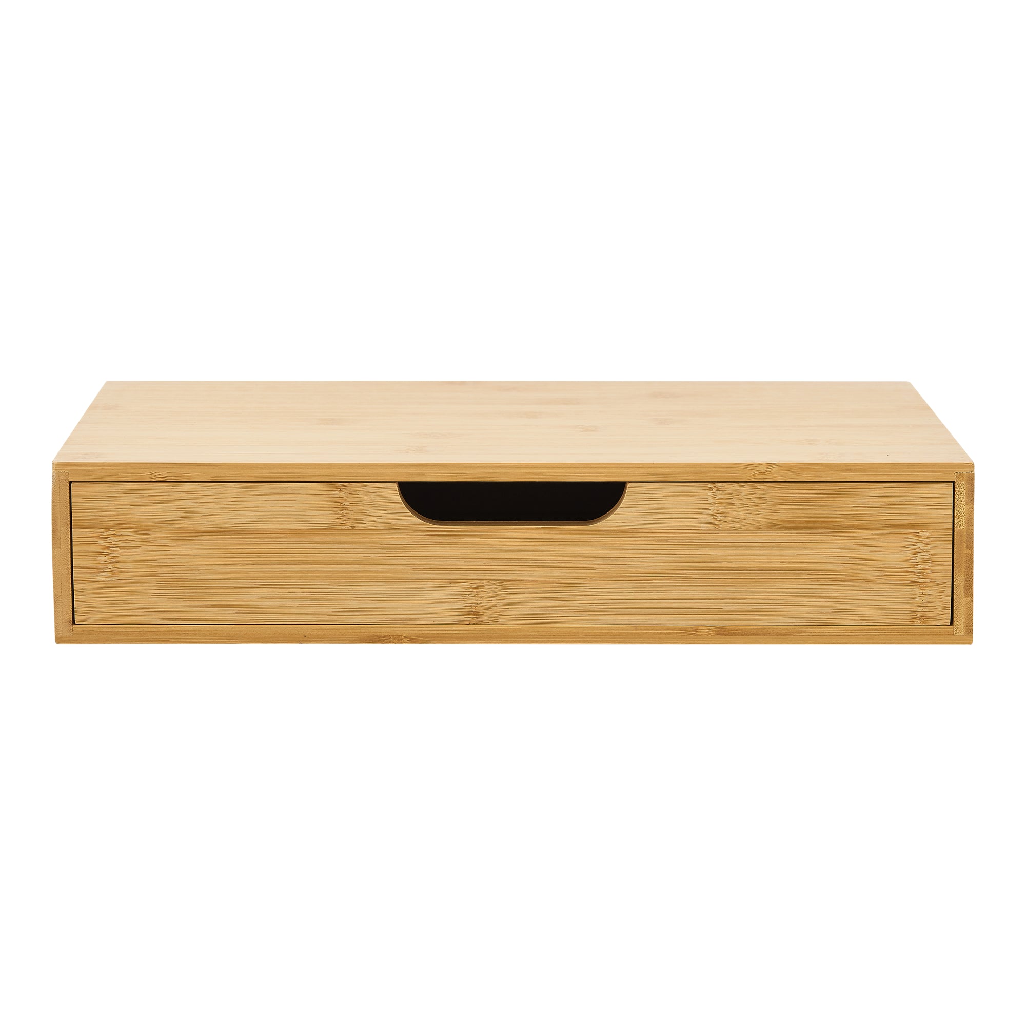 Set Bokn di 2 Mensole con Cassetto Integrato 40 x 24 x 8 cm Bambù - Naturale [en.casa]