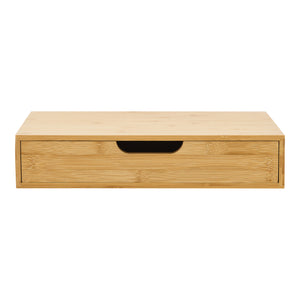 Set Bokn di 2 Mensole con Cassetto Integrato 40 x 24 x 8 cm Bambù - Naturale [en.casa]