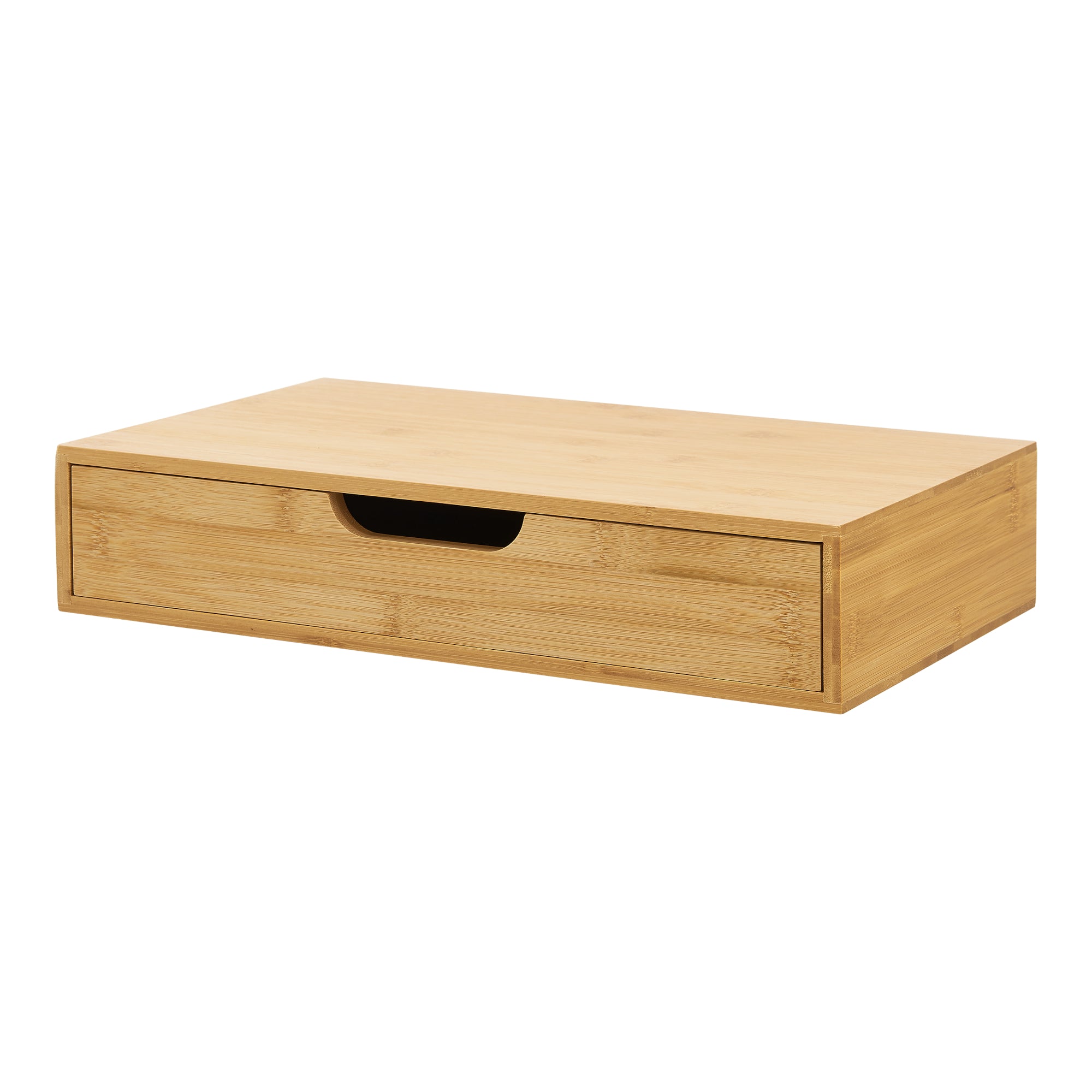 Set Bokn di 2 Mensole con Cassetto Integrato 40 x 24 x 8 cm Bambù - Naturale [en.casa]