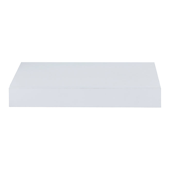 Mensola Hyvinkää con Cassetto Integrato Comodino Sospeso 39,5 x 25 x 5 cm Bianco [en.casa]