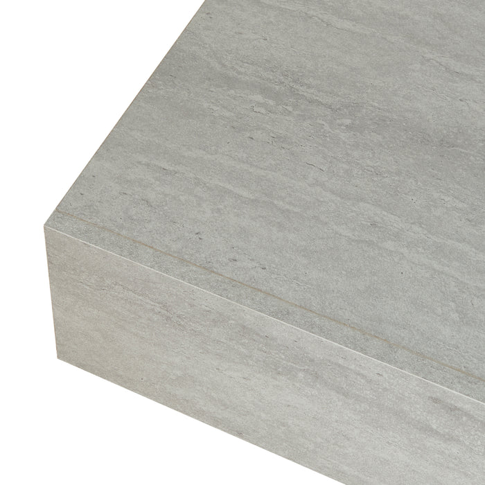 Mensola Kärsämäki con Cassetto Comodino Sospeso 60 x 35 x 12 cm Effetto Cemento [en.casa]