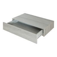 Mensola Kärsämäki con Cassetto Comodino Sospeso 60 x 35 x 12 cm Effetto Cemento [en.casa]