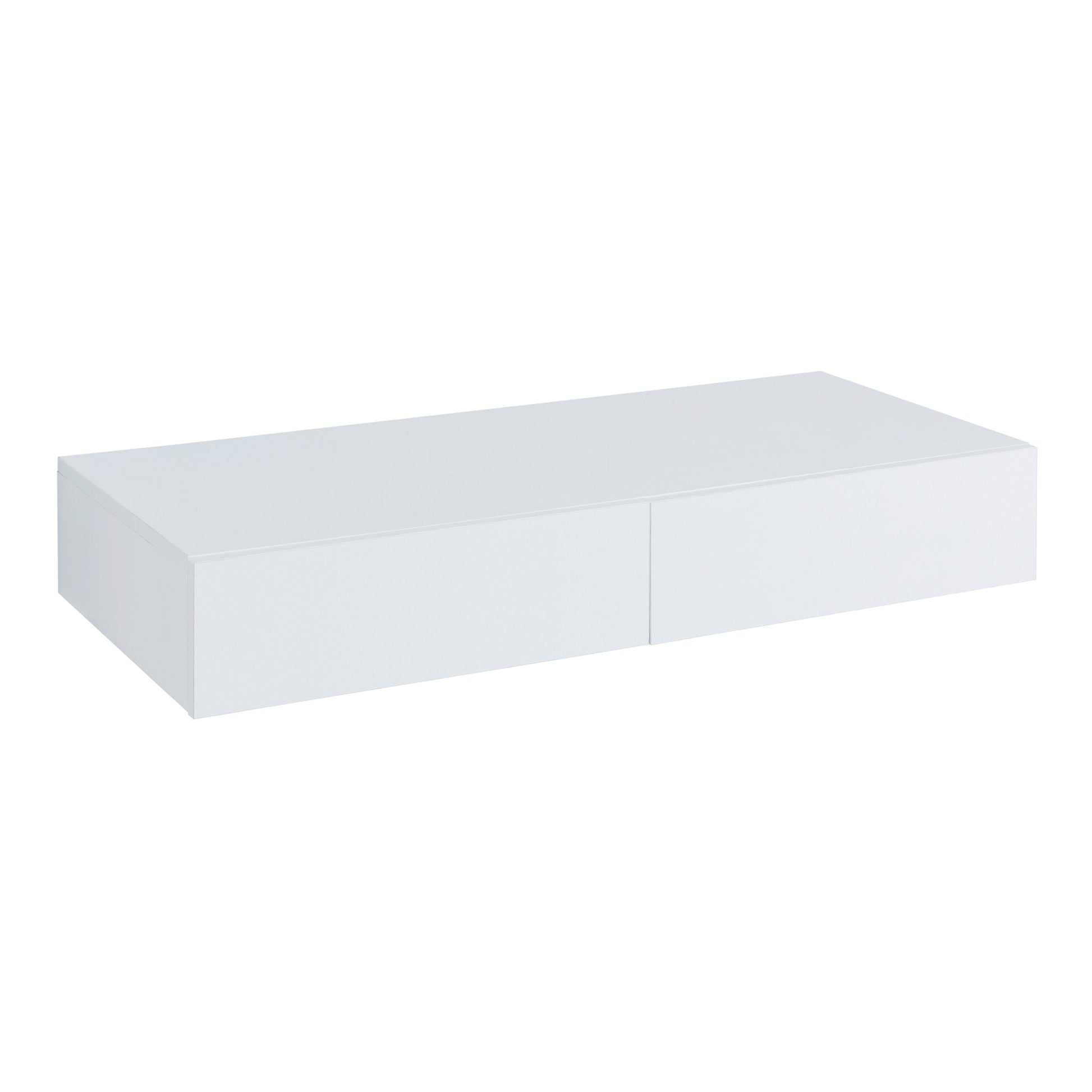 Mensola da parete 2 cassetti 80 x 35 x 12 cm bianco 03_0007007