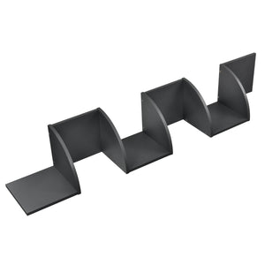 Scaffale Angolare da Parete Lysaker Design Zigzag con 5 Ripiani - Grigio Scuro [en.casa]