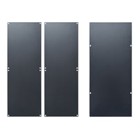 Set Nostened di 4 Mensole da Muro 28 x 28 x 20 cm con Pannello Posteriore e Laterale in Acciaio - Nero [en.casa]