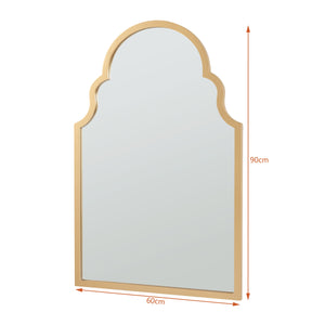 Specchio da Parete Hämeenkyrö 90 x 60 cm color Oro [en.casa]