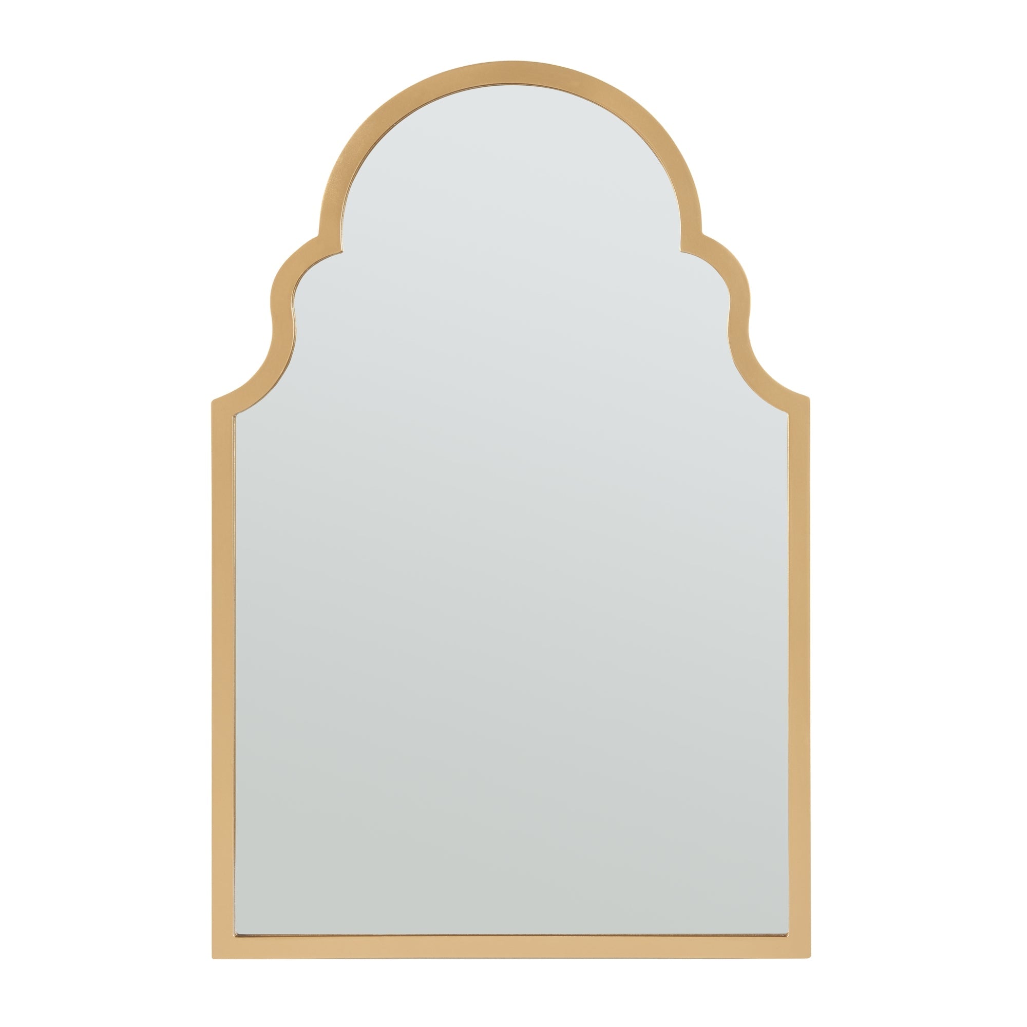 Specchio decorativo moderno da parete MDF 90 x 60 cm oro 03_0010178