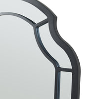 Specchio da Parete Puolanka 90 x 60 cm Cornice in MDF Nero [en.casa]