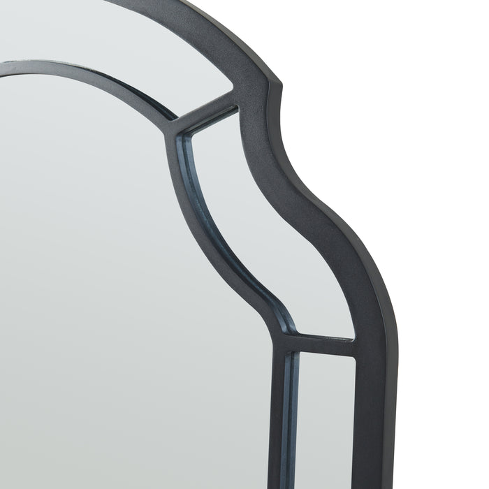 Specchio da Parete Puolanka 90 x 60 cm Cornice in MDF Nero [en.casa]