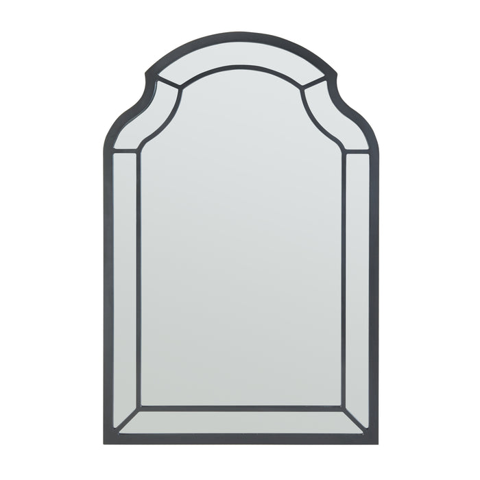 Specchio da Parete Puolanka 90 x 60 cm Cornice in MDF Nero [en.casa]