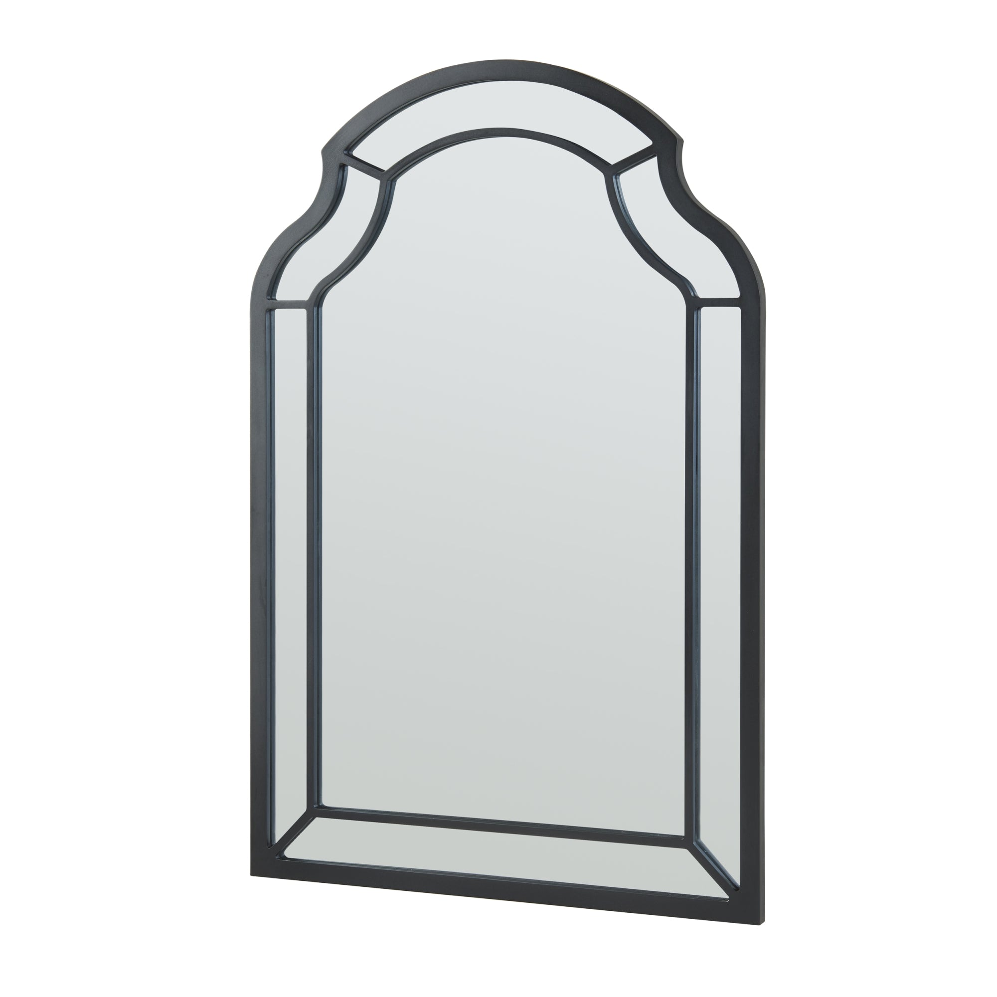 Specchio da Parete Puolanka 90 x 60 cm Cornice in MDF Nero [en.casa]